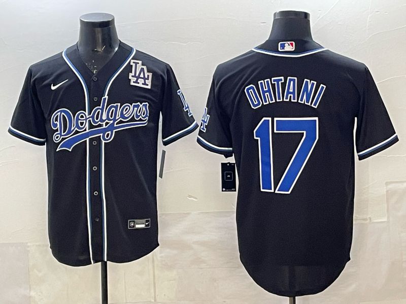 Men 2025 Los Angeles Dodgers #17 Ohtani Black Nike MLB Jersey style 094